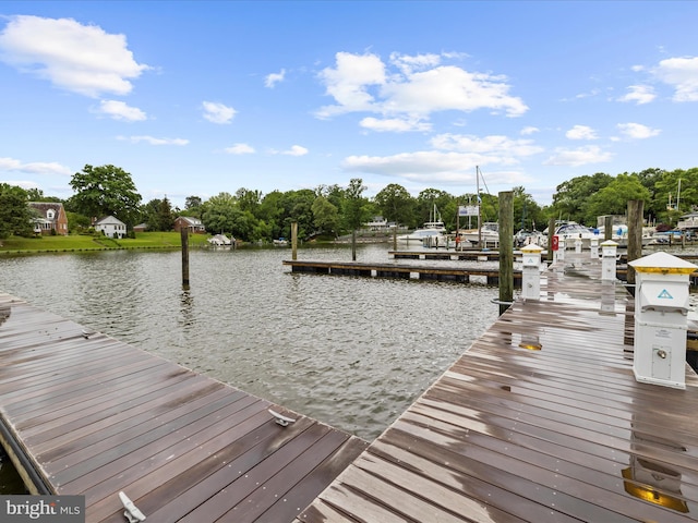 1811 Hilltop Ave, Baltimore, MD 21221 - dock area featuring a water view and view of wooded area