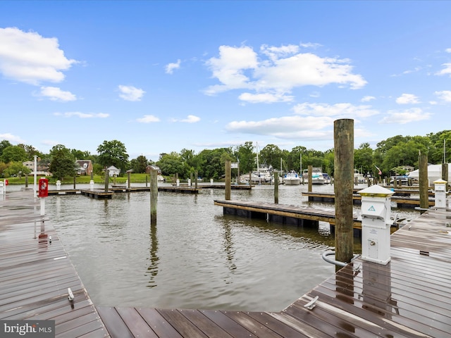 1811 Hilltop Ave, Baltimore, MD 21221 - dock area with a water view and view of scattered trees
