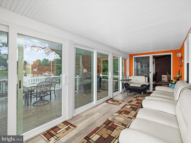 1811 Hilltop Ave, Baltimore, MD 21221 - sunroom with wood finished floors