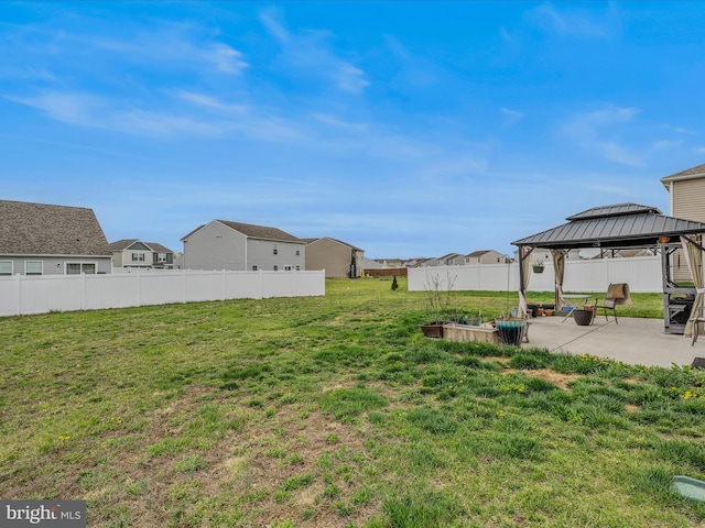 110 Tundra Ct, Bunker Hill, WV 25413 - view of yard with a patio, a gazebo, and a residential view