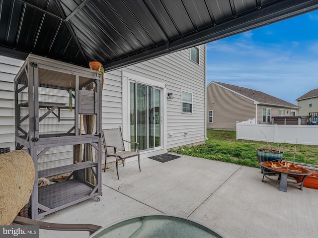 110 Tundra Ct, Bunker Hill, WV 25413 - view of patio / terrace with a fire pit