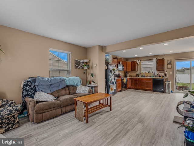 110 Tundra Ct, Bunker Hill, WV 25413 - living area with light wood-style floors and recessed lighting
