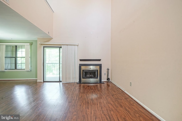 4 Provincetown Dr, Marlton, NJ 08053 - unfurnished living room with wood finished floors and a fireplace with raised hearth