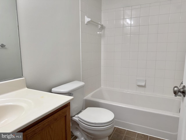 466 Sequoia Dr, Smyrna, DE 19977 - bathroom featuring vanity, bathing tub / shower combination, and tile patterned floors