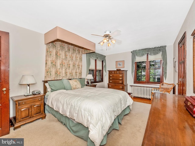5100 Brook Green Rd, Baltimore, MD 21229 - bedroom featuring radiator heating unit and a ceiling fan