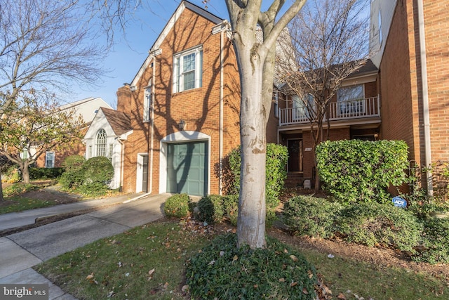 1906 Duffield Ln, Alexandria, VA 22307 - view of front of house featuring a balcony and brick siding