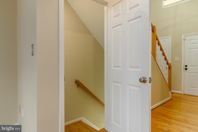 1906 Duffield Ln, Alexandria, VA 22307 - staircase featuring wood finished floors and baseboards