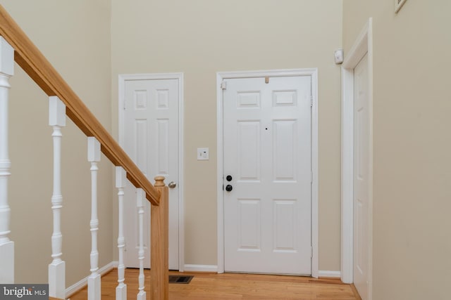1906 Duffield Ln, Alexandria, VA 22307 - foyer featuring light wood-type flooring and stairs