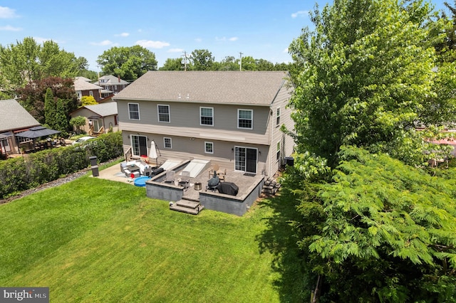 154 S Main St, Dublin, PA 18917 - rear view of property with a lawn and a patio area