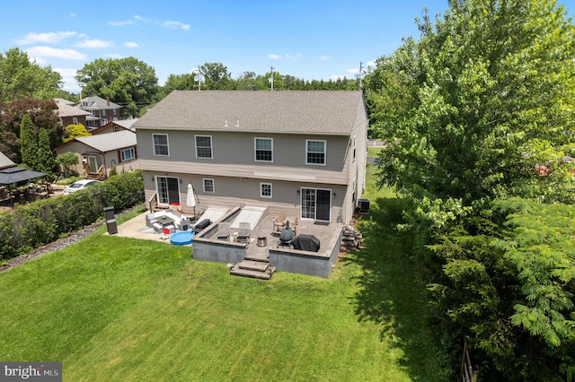 154 S Main St, Dublin, PA 18917 - rear view of house with a patio area and a yard