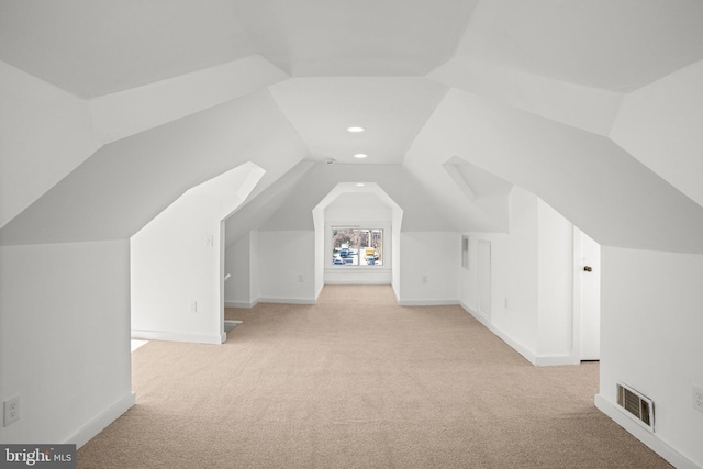2305 James St, Baltimore, MD 21230 - additional living space featuring light colored carpet, vaulted ceiling, and recessed lighting