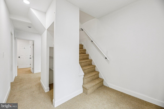 2305 James St, Baltimore, MD 21230 - stairs with carpet and recessed lighting