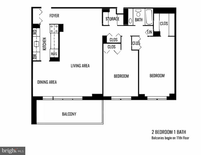 1901 John F Kennedy Blvd Unit 2923, Philadelphia, PA 19103 - view of property floor plan
