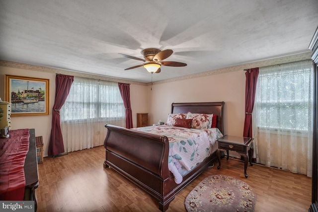 12502 Kilbourne Ln, Bowie, MD 20715 - bedroom with wood finished floors and ceiling fan