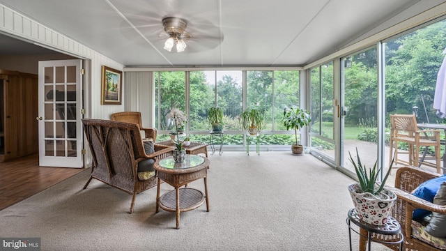 12502 Kilbourne Ln, Bowie, MD 20715 - sunroom / solarium with french doors, expansive windows, and wood finished floors
