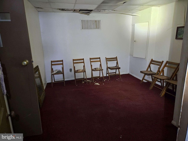 1405 Presstman St, Baltimore, MD 21217 - sitting room with carpet floors and a drop ceiling
