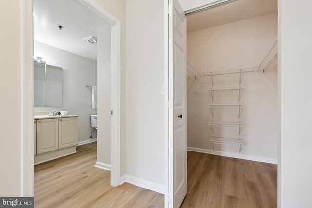 3005 S Leisure World Blvd Unit 226, Silver Spring, MD 20906 - walk in closet with light wood finished floors
