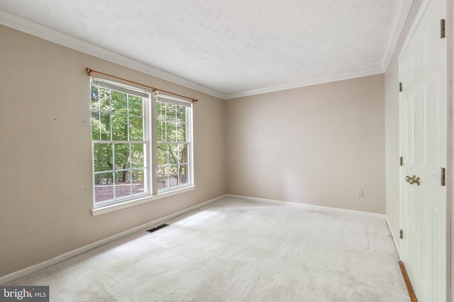 16715 Tintagel Ct, Dumfries, VA 22025 - spare room featuring carpet flooring, crown molding, and a textured ceiling