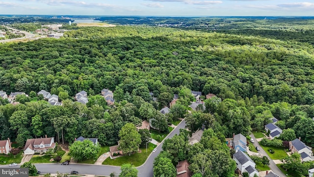 16715 Tintagel Ct, Dumfries, VA 22025 - aerial view of residential area with a heavily wooded area