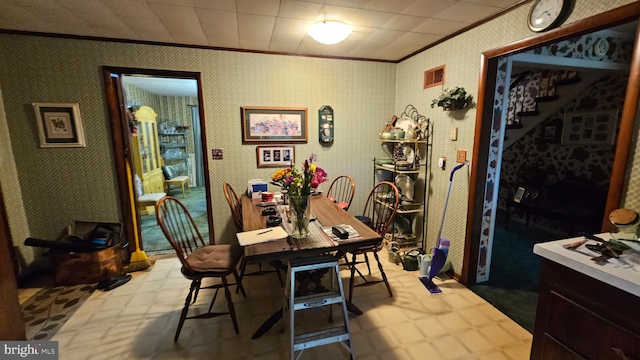 59 Singer Rd, New Freedom, PA 17349 - dining space with crown molding and tile patterned floors