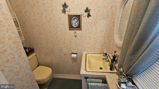 59 Singer Rd, New Freedom, PA 17349 - bathroom with wallpapered walls and vanity