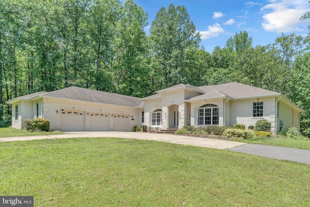 13716 Molly Berry Rd, Brandywine, MD 20613 - view of front facade with a garage, a front yard, driveway, and brick siding
