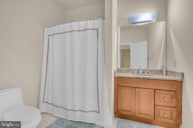 13716 Molly Berry Rd, Brandywine, MD 20613 - bathroom with vanity, tile patterned flooring, and a shower with curtain