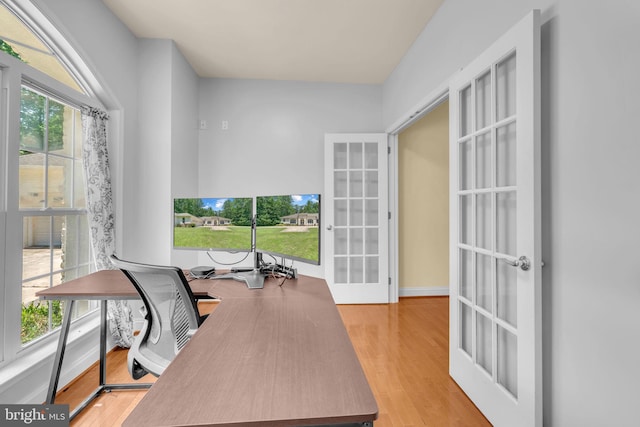 13716 Molly Berry Rd, Brandywine, MD 20613 - office featuring french doors and wood finished floors