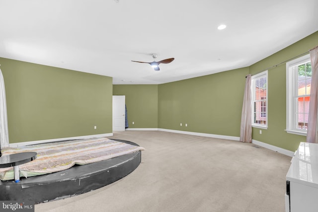 13716 Molly Berry Rd, Brandywine, MD 20613 - unfurnished room featuring light carpet, ceiling fan, and recessed lighting