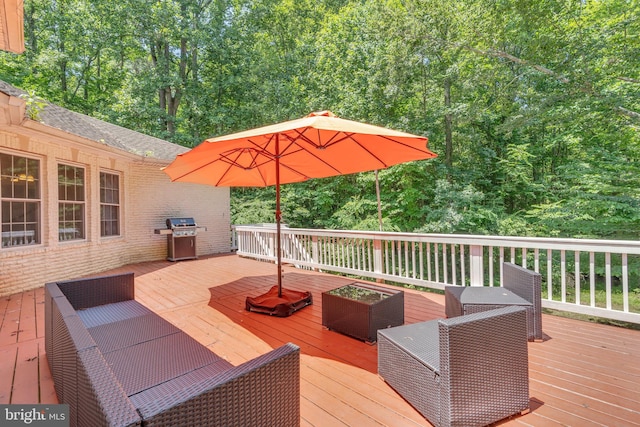 13716 Molly Berry Rd, Brandywine, MD 20613 - deck featuring outdoor lounge area and a grill