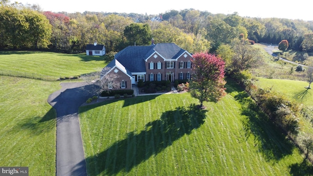 18132 Shenstone Run Ct, Leesburg, VA 20175 - view from above of property with a heavily wooded area