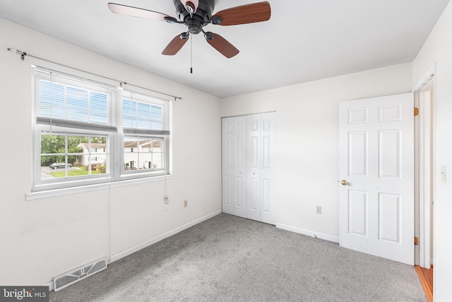 166 Center St Unit 166, Hanover, PA 17331 - unfurnished bedroom featuring carpet floors, a closet, and a ceiling fan