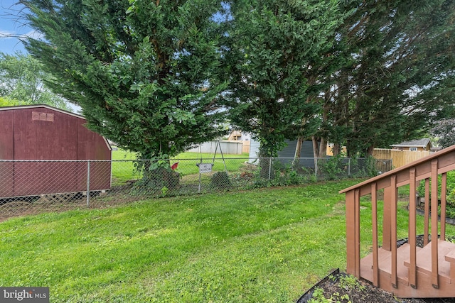 166 Center St Unit 166, Hanover, PA 17331 - fenced backyard featuring a storage unit