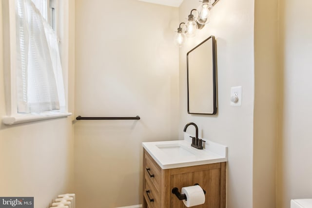 3909 17th St NE, Washington, DC 20018 - bathroom with vanity and radiator