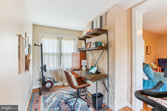 3909 17th St NE, Washington, DC 20018 - home office featuring wood finished floors and baseboards
