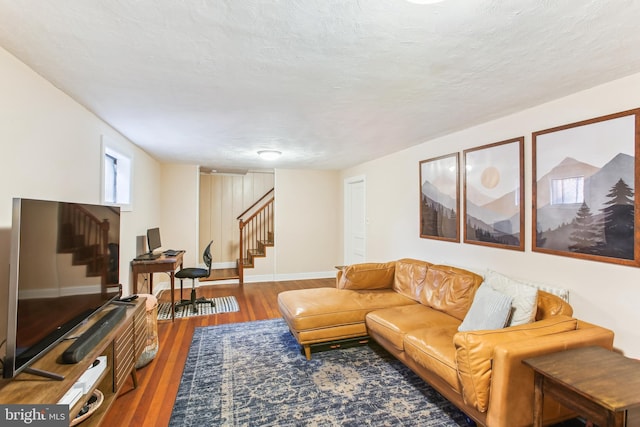 3909 17th St NE, Washington, DC 20018 - living area with stairs and wood finished floors