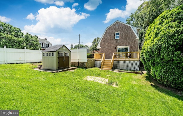 147 Meadowbrook Ave, Upper Darby, PA 19082 - view of yard featuring a shed and a deck