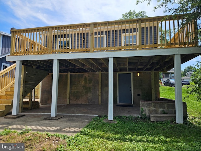 2900 Westfield Ave, Baltimore, MD 21214 - back of house featuring a deck, stairs, and a patio area
