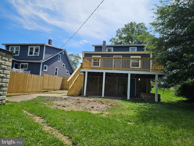 2900 Westfield Ave, Baltimore, MD 21214 - rear view of property featuring stairway and a deck