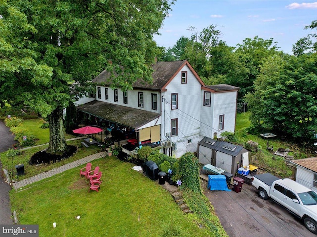 3854-3856 Schuylkill Rd, Spring City, PA 19475 - view of front of property with a storage shed and a front yard