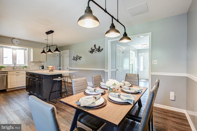 121 Pine Valley Dr, Middletown, DE 19709 - dining area featuring dark wood-style floors