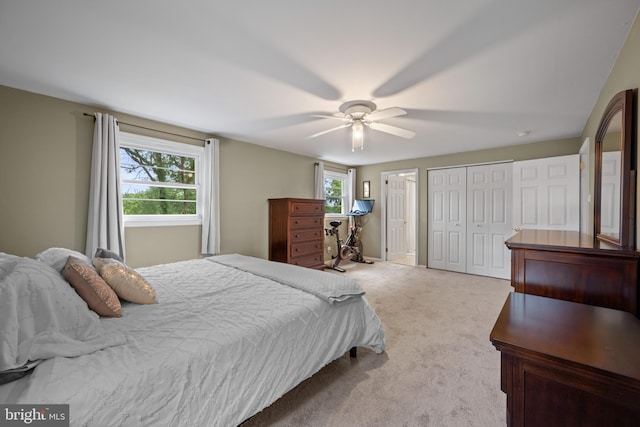 3007 Concord Dr, Cinnaminson, NJ 08077 - bedroom featuring carpet floors and a ceiling fan