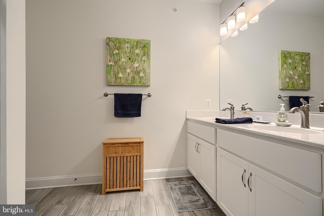 401 Bold Ruler Ct Unit 403, Havre De Grace, MD 21078 - full bathroom featuring double vanity and wood finished floors