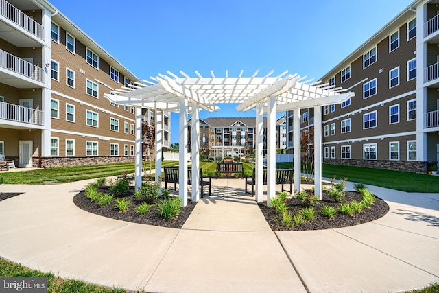 401 Bold Ruler Ct Unit 403, Havre De Grace, MD 21078 - view of property's community with a pergola and a lawn