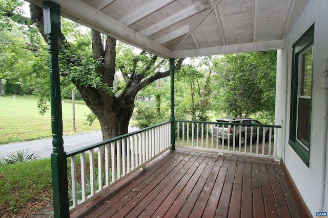 618 S 1st St, Charlottesville, VA 22902 - wooden porch featuring a yard