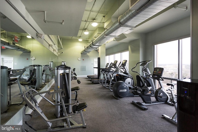 2001 15th St N Unit 319, Arlington, VA 22201 - exercise room featuring plenty of natural light