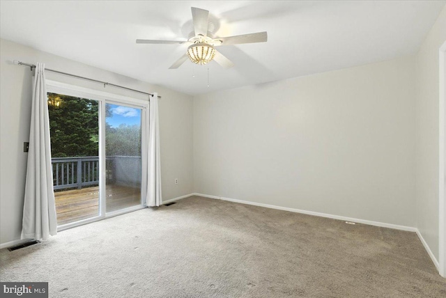 1348 Hazel Nut Ct, Annapolis, MD 21409 - carpeted spare room featuring baseboards and ceiling fan