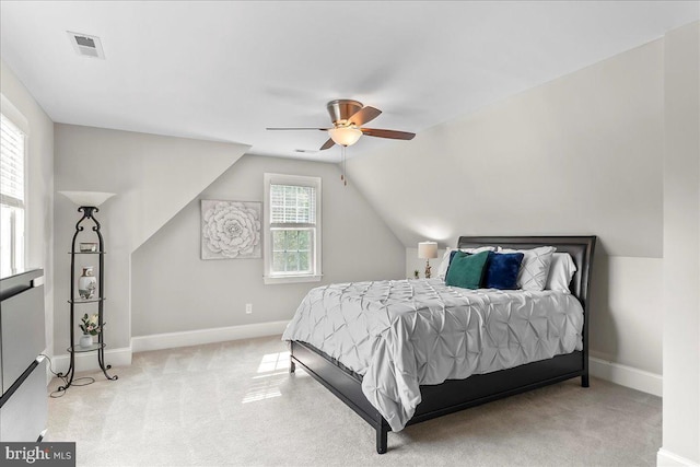 203 Geist View Cir, Media, PA 19063 - carpeted bedroom with vaulted ceiling and a ceiling fan