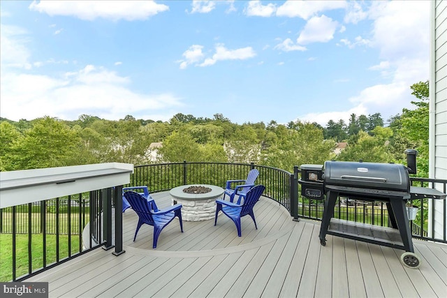 203 Geist View Cir, Media, PA 19063 - deck with an outdoor fire pit and area for grilling