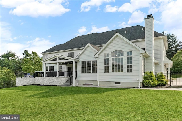 203 Geist View Cir, Media, PA 19063 - back of house with a chimney and roof with shingles